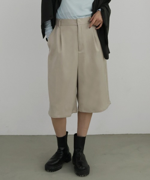 hellam（ヘラム） ハーフパンツ スラックス パンツ 短パン TRツイル