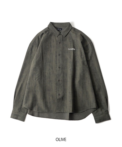 「Subciety」 長袖シャツ MEDIUM ブラック メンズ_画像6