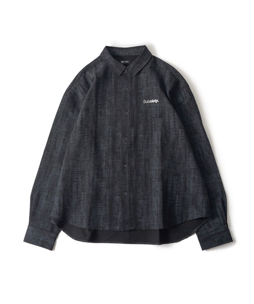 「Subciety」 長袖シャツ MEDIUM ブラック メンズ_画像7