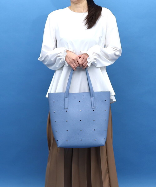 COOCO（クーコ） トートバッグ 星柄刺繍フェイクレザートートバッグ 