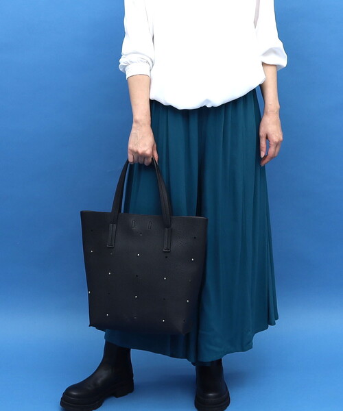 COOCO（クーコ） トートバッグ 星柄刺繍フェイクレザートートバッグ