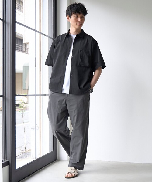 coen（コーエン） ワイドパンツ パンツ 「ストレッチ/吸水速乾性/通気