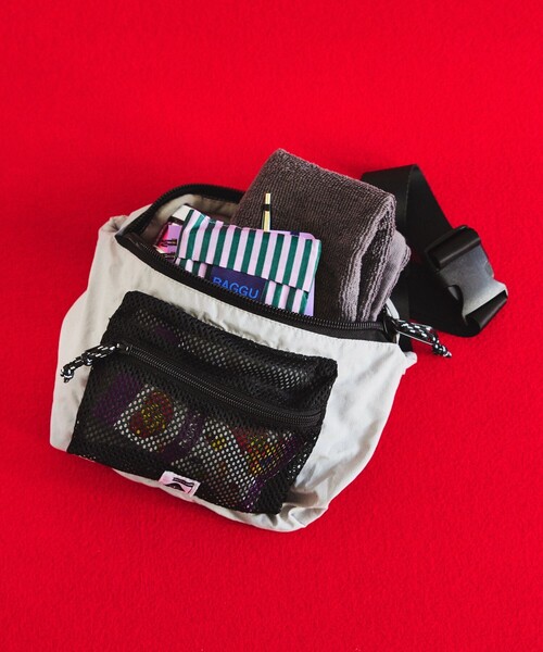 「POLeR」 ウエストバッグ「FREAK’S STOREコラボ」 ONE SIZE グレー レディース_画像4