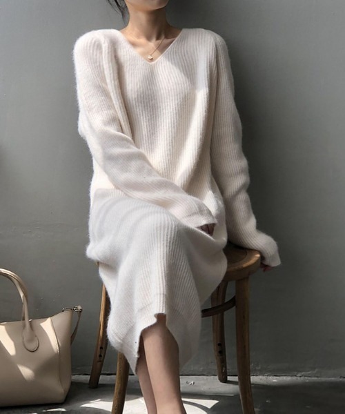 「BLANC FICELLE」 ニットワンピース FREE ピンク レディース_画像7
