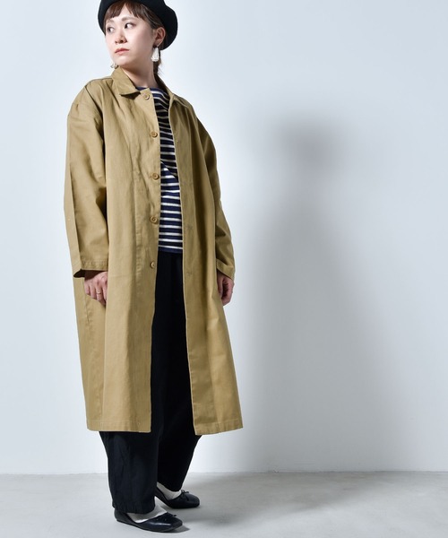 「folka」 ステンカラーコート M ベージュ レディース_画像2