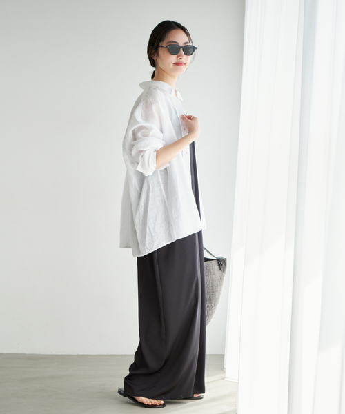 オールインワン dull satin パンツドレス レディースの画像