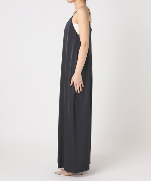 オールインワン dull satin パンツドレス レディースの画像