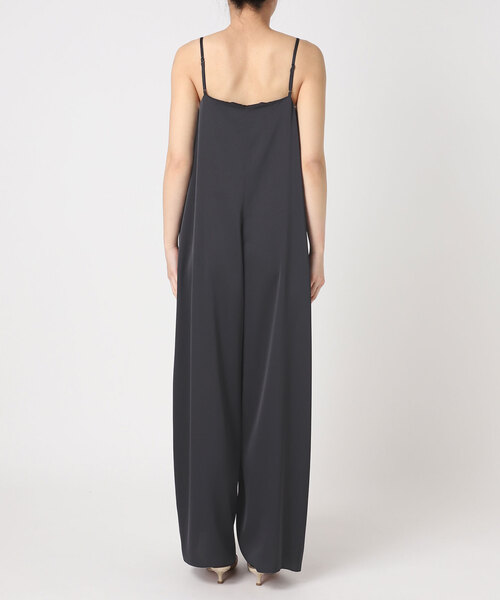 オールインワン dull satin パンツドレス レディースの画像