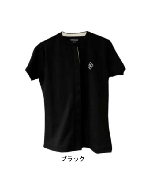 ゴルフ 「DOCUS」（ドゥーカス）レディース フロントアクセントカラー スタンドカラーシャツ｜比翼仕立て レディース_4