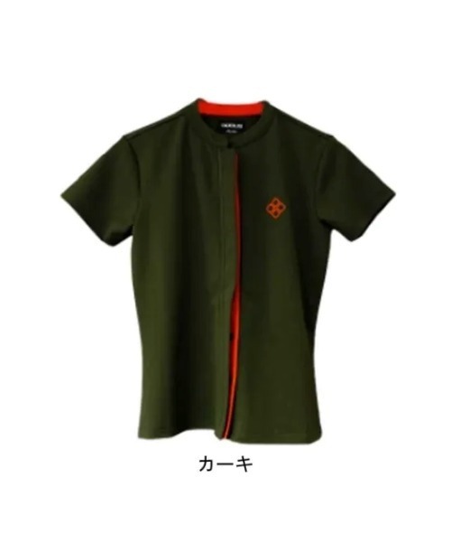 ゴルフ 「DOCUS」（ドゥーカス）レディース フロントアクセントカラー スタンドカラーシャツ｜比翼仕立て レディース_5