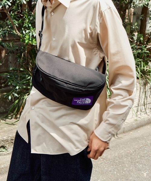 THE NORTH FACE パープルレーベル　レザーブラック ボディバッグ ◇THE NORTH FACE PURPLE LABEL(ザ・ノース・フェイスパープルレーベル