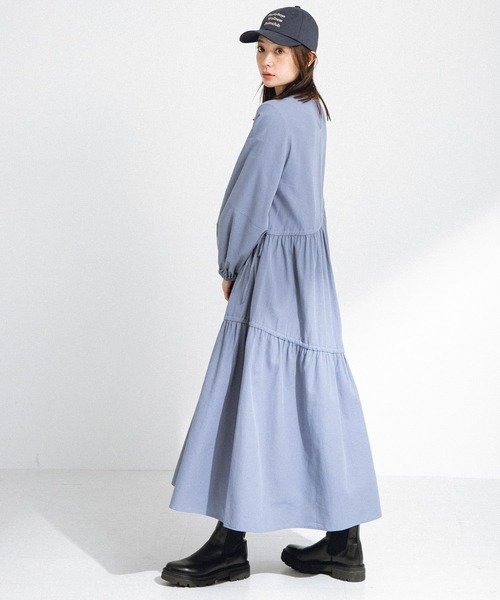 「URBAN RESEARCH Sonny Label」 長袖ワンピース FREE ブラック レディース_画像2