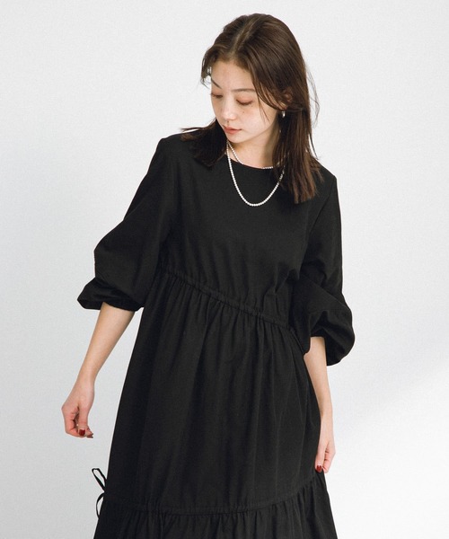「URBAN RESEARCH Sonny Label」 長袖ワンピース FREE ブラック レディース_画像4