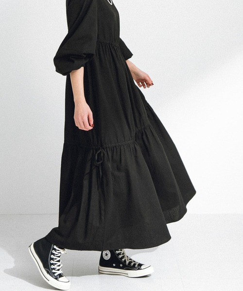 「URBAN RESEARCH Sonny Label」 長袖ワンピース FREE ブラック レディース_画像7