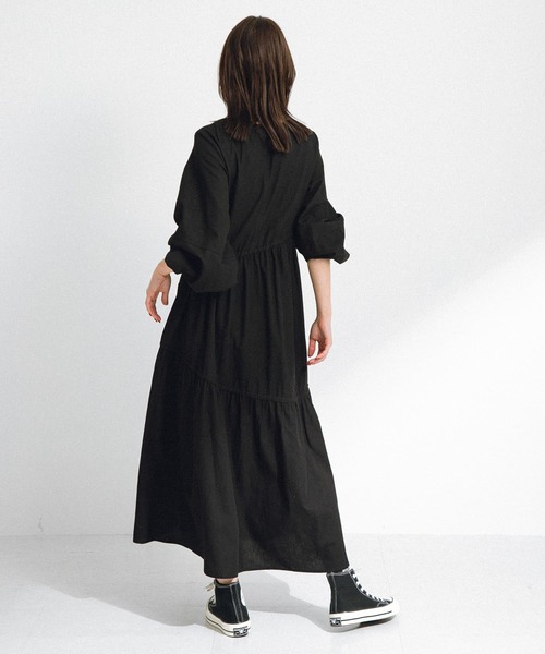 「URBAN RESEARCH Sonny Label」 長袖ワンピース FREE ブラック レディース_画像10