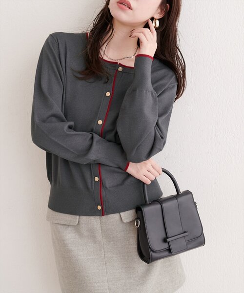 「natural couture」 ニットカーディガン FREE ベージュ レディース_画像3