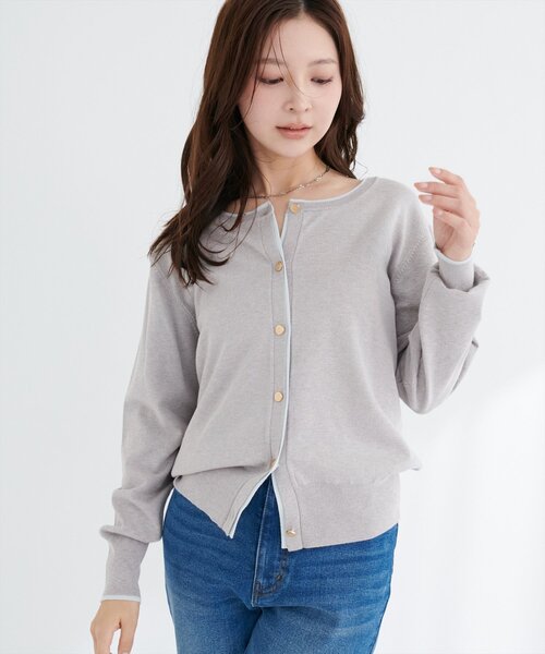 「natural couture」 ニットカーディガン FREE ベージュ レディース_画像5