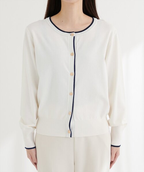 「natural couture」 ニットカーディガン FREE ベージュ レディース_画像10