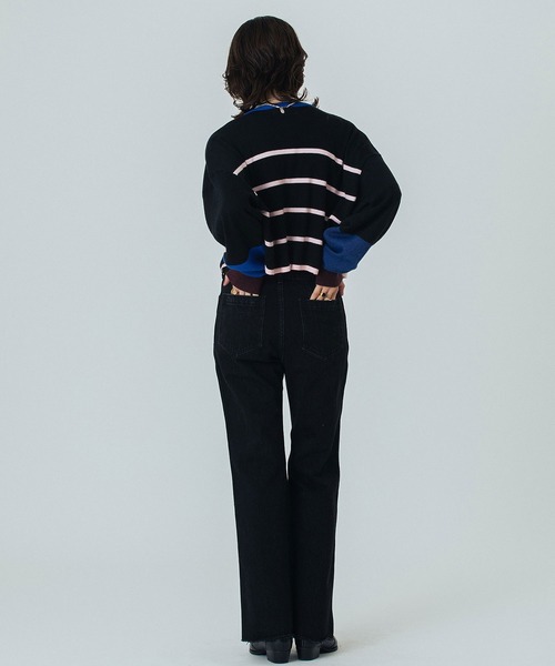 「ROSE BUD」 ニットカーディガン ONE SIZE グレー レディース_画像9