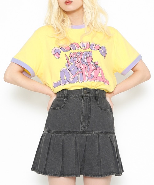 「PUNYUS」 ミニスカート 2 ライトブルー レディース_画像2