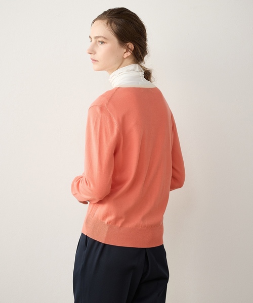 「LE SOUK HOLIDAY」 カーディガン L ネイビー レディース_画像3