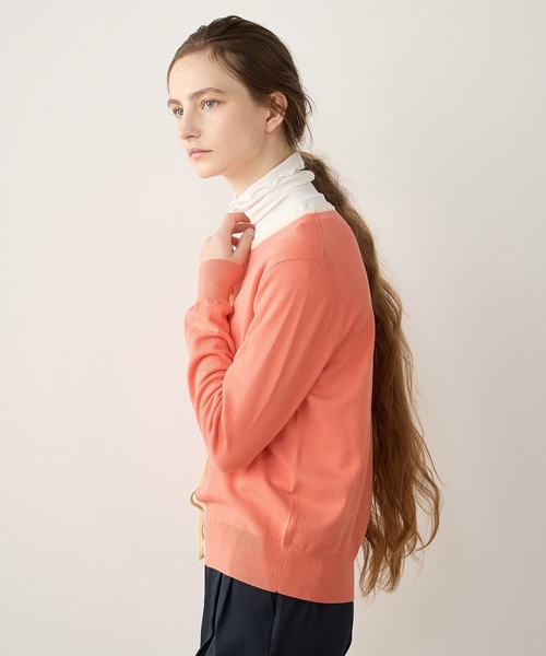 「LE SOUK HOLIDAY」 カーディガン L ネイビー レディース_画像8