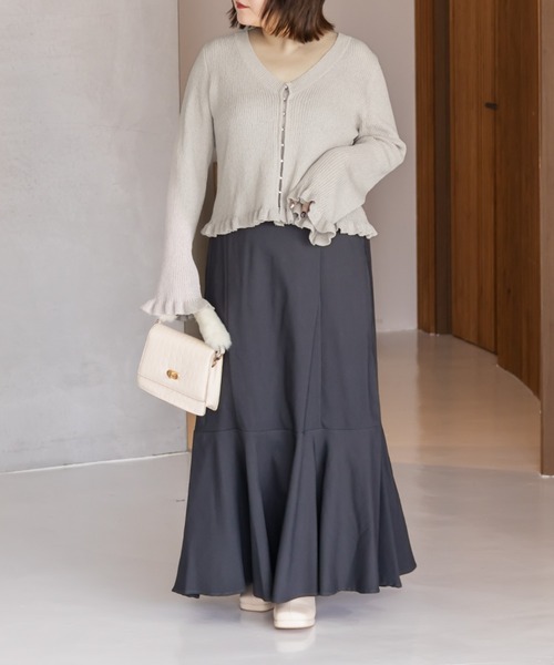 「CLETTE」 ニットカーディガン 4L ブラック レディース_画像7