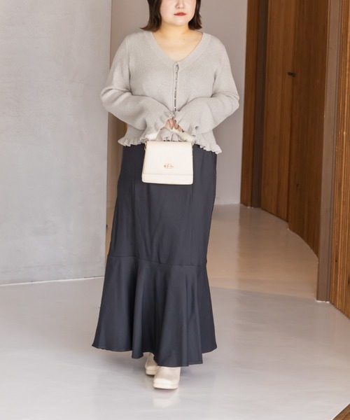 「CLETTE」 ニットカーディガン 4L ブラック レディース_画像8