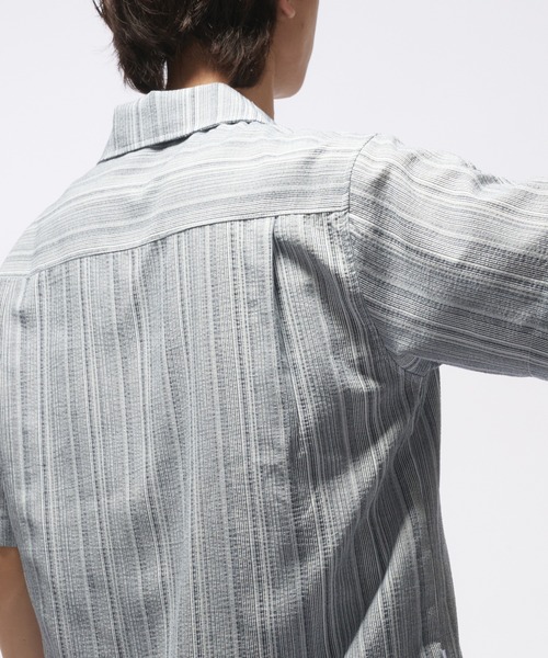 「Adoon plain」 半袖シャツ MEDIUM ライトブルー メンズ_画像2