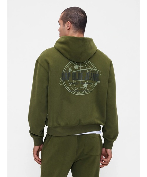 GAP（ギャップ） ジップアップパーカー M カーキ メンズ : ZOZOTOWN