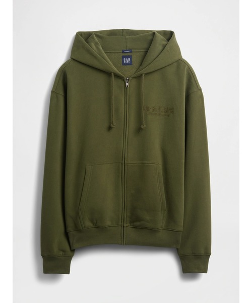 GAP（ギャップ） ジップアップパーカー M カーキ メンズ : ZOZOTOWN