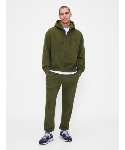 GAP（ギャップ） ジップアップパーカー M カーキ メンズ : ZOZOTOWN