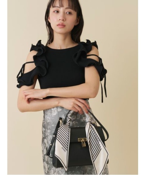 ハンドバッグ スカーフパッドロックバッグの画像