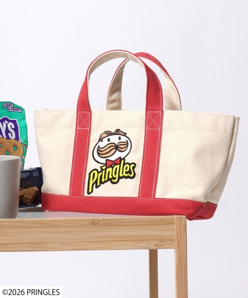 トートバッグ Pringles（プリングルズ） Mr.P ワンポイント刺繍 配色