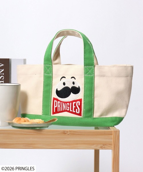 トートバッグ Pringles（プリングルズ） Mr.P ワンポイント刺繍 配色