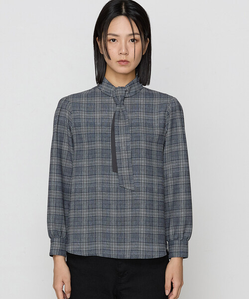 「K.T KIYOKO TAKASE」 長袖ブラウス 9号 グレー レディース_画像8