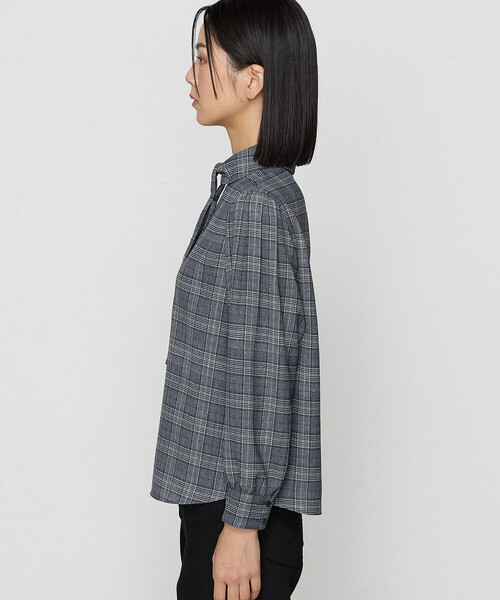 「K.T KIYOKO TAKASE」 長袖ブラウス 9号 グレー レディース_画像9