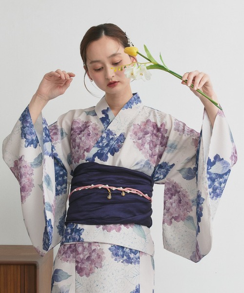 ad thie（アドティエ） 浴衣 紫陽花柄 セパレート 浴衣 4点セット