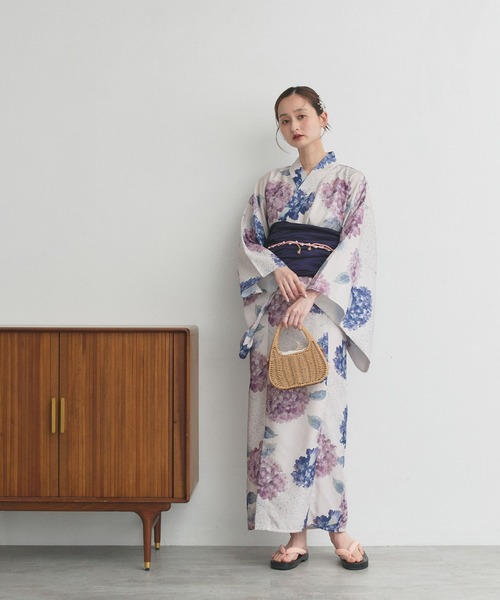 ad thie（アドティエ） 浴衣 紫陽花柄 セパレート 浴衣 4点セット