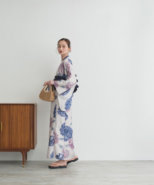 ad thie（アドティエ） 浴衣 紫陽花柄 セパレート 浴衣 4点セット