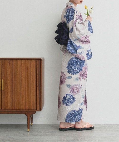 ad thie（アドティエ） 浴衣 紫陽花柄 セパレート 浴衣 4点セット
