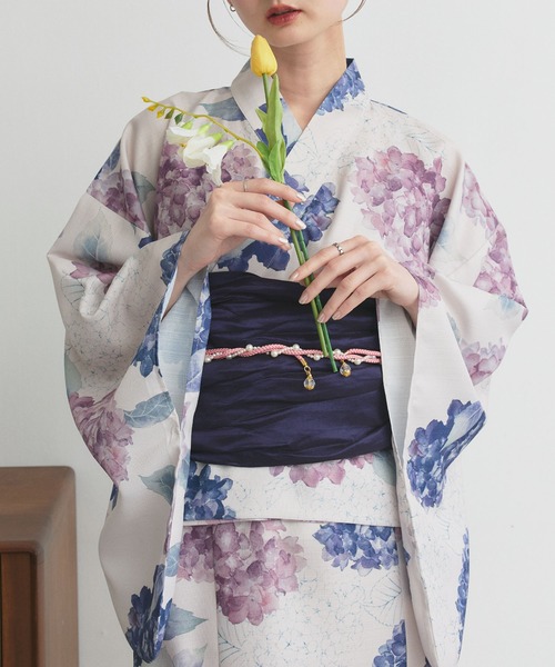 ad thie（アドティエ） 浴衣 紫陽花柄 セパレート 浴衣 4点セット