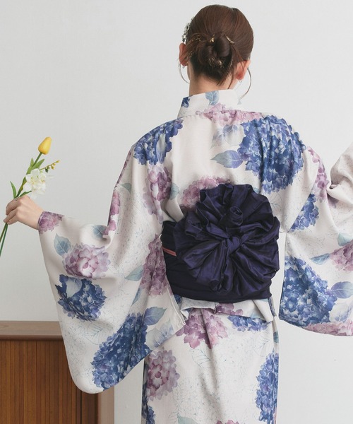 ad thie（アドティエ） 浴衣 紫陽花柄 セパレート 浴衣 4点セット