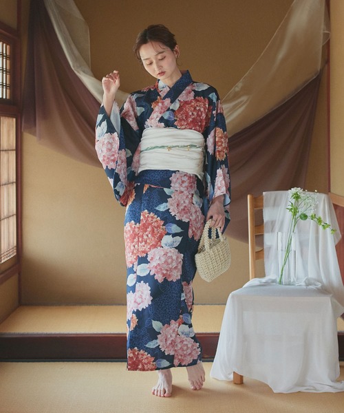 ad thie（アドティエ） 浴衣 紫陽花柄 セパレート 浴衣 4点セット