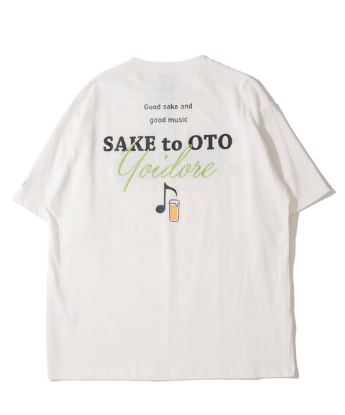 tシャツ 「YOIDORE」酒と音楽 刺繍MIX バックプリントTシャツ / グラフィックTシャツ メンズ レディース | ADPOSION | 05