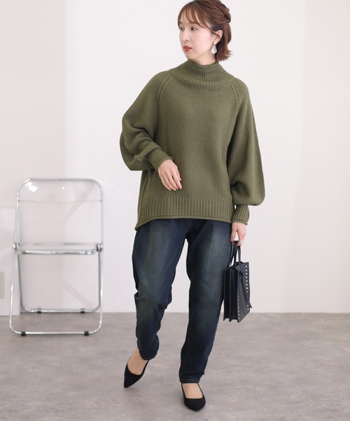 「ElegChic」 デニムパンツ M ネイビー レディース_画像9