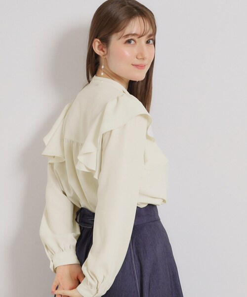 「couture brooch」 長袖ブラウス 40 ネイビー レディース_画像8