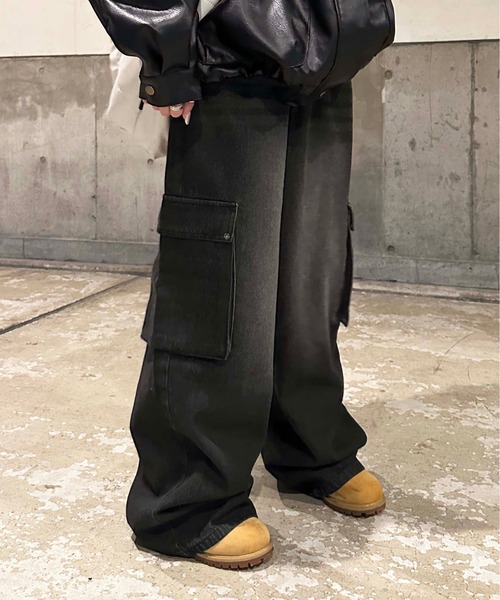 「sedacle」 デニムパンツ LARGE ブラック メンズ_画像2