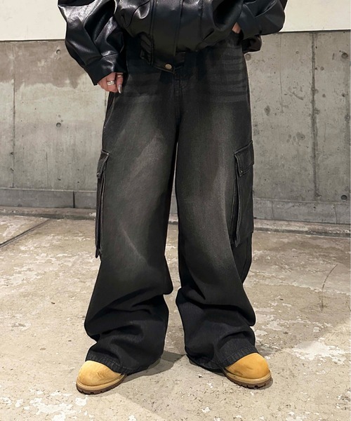 「sedacle」 デニムパンツ LARGE ブラック メンズ_画像3
