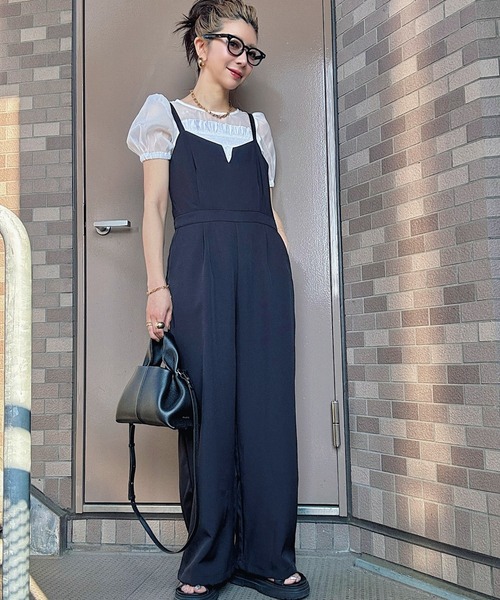 「AMELY」 「La-gemme」オーバーオール M ネイビー レディース_画像2